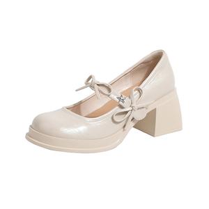 Туфли Мэри Джейн на массивном каблуке для женщин Beijiani, Apricot