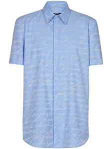 Жаккардовая рубашка Love Letter Balmain, синий