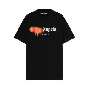 Футболка Palm Angels Hong Kong Sprayed T-Shirt, Black/Orange