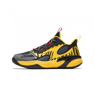 Износостойкие дышащие низкие детские баскетбольные кроссовки для подростков Antakids, черный/Carbon серый/Stone оранжевый-4