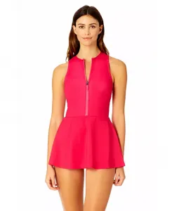Женское однотонное платье для плавания Athletic Swim Dress Coppersuit, розовый