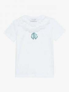Футболка с логотипом Roberto Cavalli Junior, белый