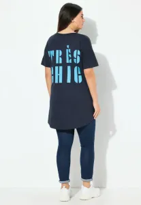 Очень стильная футболка с коротким рукавом и принтом на спине. Ulla Popken, Marine