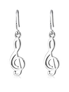 Elli Серьги из серебра 925 пробы с изображением скрипичного ключа
