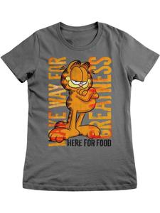 Футболка с надписью Make Way For Greatness Girly Tee серого цвета Garfield