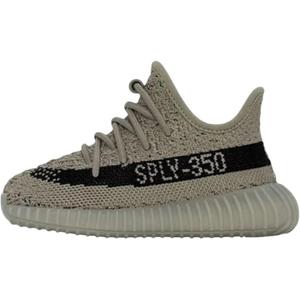 Кроссовки Yeezy Boost 350 V2 для малышей с низким верхом, увеличивающие рост Adidas Originals, серый