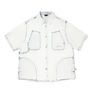 LiNing Рубашка мужская светло-голубая деним