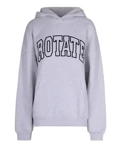 Толстовка с капюшоном, сильно пропитанная потом Rotate Birger Christensen, серый