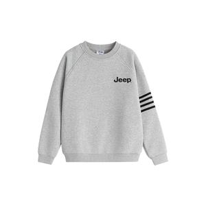 Детская толстовка с круглым вырезом утолщенная Jeep, серый