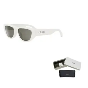 CELINE Солнцезащитные очки овальной формы для женщин белого цвета Subject To Official Website, White