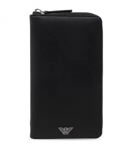 Кошелек с логотипом Emporio Armani, черный