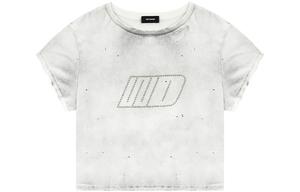 Футболка с рукавом дроп-шилдер женская WE11DONE, белая