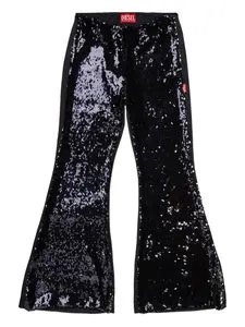 Брюки с пайетками Diesel Kids, черный
