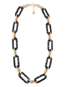Цепочка-колье с эмалированными стразами Ipretzel Essentiel Antwerp, черный