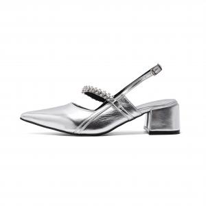 Туфли на высоком каблуке, женские, серебристые Be good, Silver