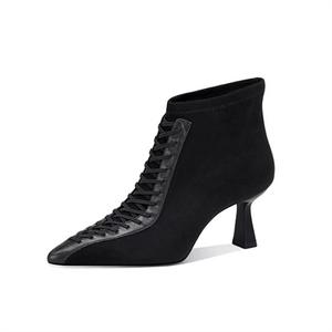 JESSICA SOPHIA Эластичные утягивающие модные ботильоны 6 см женские черные