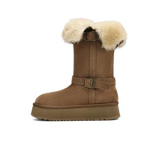 Женские сноу-боты Crew Rosa Bianca, Chestnut (Wool+600g Short Plush)