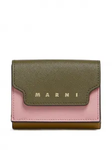 Кошелек в стиле колор-блок Marni, зеленый
