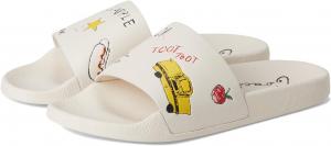 Сандалии COACH Udele Sport Slide with Sketch Print, цвет Chalk