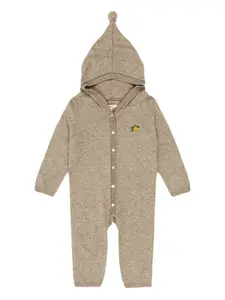 Комбинезон с капюшоном и вышивкой Mattou Konges Sløjd, коричневый