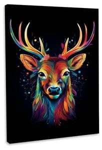 Картина на холсте Hustling Sharks Buntes-Reh, оранжевый