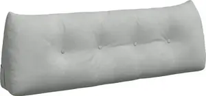 Подушка для спины светло-серая 140 x 24 x 50 см, бархат vidaXL