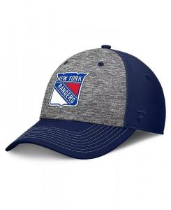 Мужская серо-синяя кепка New York Rangers Fundamental Top Shelf 2-Tone Flex Fanatics