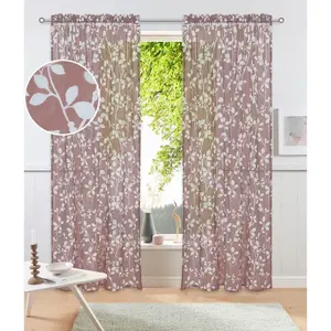 Моя домашняя штора Issoire с продольной штангой, 1 шт., для гостиной, спальни, столовой, с узором, современная My Home, коричневый