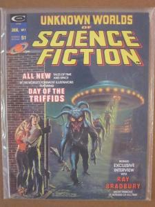 Unknown Worlds of Science Fiction #1, Jan. 1975. Ray Bradbury interview. Neal Adams, Wally Wood, Al Williamson, Michael Kaluta (Marvel Comics)