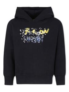 Barrow kids толстовка с капюшоном из хлопка с графическим принтом, черный