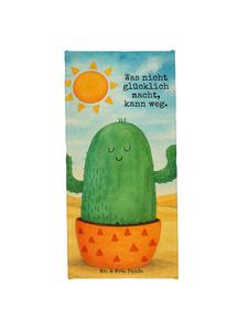 Mr. & Mrs. Panda Полотенце с изображением солнца в форме кактуса и надписью, выполненной в кактусово-зеленом цвете