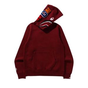 Худи BAPE Shark Pullover Hoodie, Burgundy