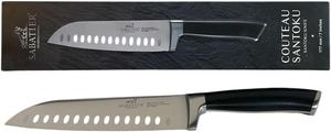 Sabatier кухонный нож Santoku, классический, 17,7 см, из нержавеющей стали, черный