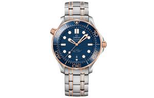 OMEGA Часы для дайвинга серии Seahorse 300m с автоматическим механическим механизмом, мужские, синий циферблат