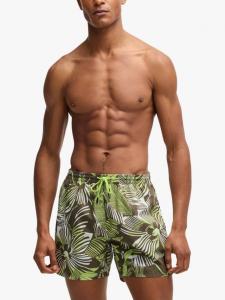 Плавательные шорты с цветочным принтом HUGO BOSS, цвет Medium Green