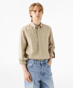 Рубашка на пуговицах из высококачественного льна