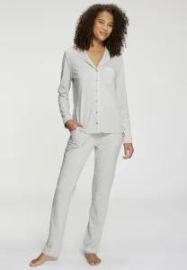 Пижамная рубашка Lascana, Grau Meliert