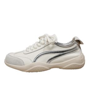 Forest Princess Низкие повседневные туфли женские, белые и серебристые