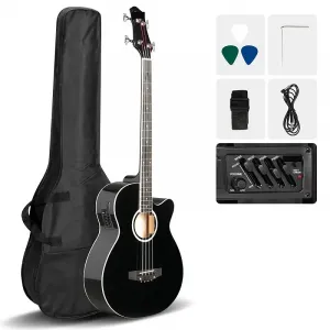 Unbranded 44,5 дюйма электрическая акустическая бас-гитара для школьной группы с сумкой