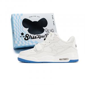 SHUXIAOBEI Скользоустойчивые износостойкие сбалансированные легкие низкие скейтерские кроссовки унисекс белые со светящимся светоотражающим флисовым подкладом