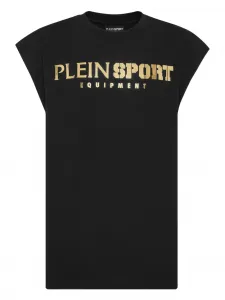 Футболка без рукавов с логотипом Plein Sport, черный