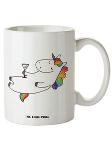 Кружка Единорог размера XL с цветочным рисунком в виде хвоста (No Saying) белого цвета Mr. & Mrs. Panda