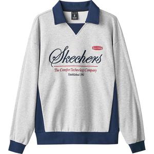 Свитшот Unisex Pattern Gray Skechers, серый