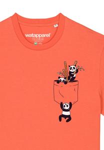 Футболка с принтом POCKET PANDAS watapparel, красный