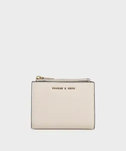 Миниатюрный кошелек на молнии сверху Charles & Keith, цвет Ivory
