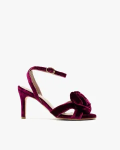 Женские бархатные туфли на каблуке с цветком Pedro Miralles