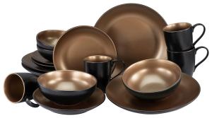 Столовый набор Creatable, 33x35x34 см, черный/золотой