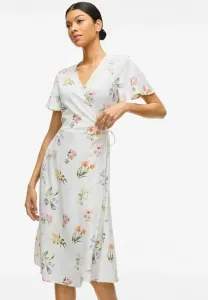 Платье-Миди с запахом vilovie s/s, повседневное платье noos Vila, Snow White