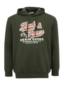 Толстовка Jack & Jones Plus, темно-зеленый