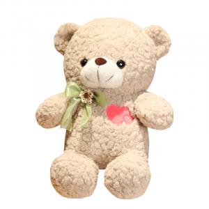 Плюшевый мишка с сердечком Barbne, серый